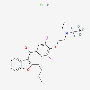 molecular formula C25H30ClI2NO3 B12386589 Amiodarone-d5 (hydrochloride) 