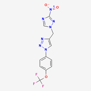 molecular formula C12H8F3N7O3 B12386594 Antibacterial agent 180 