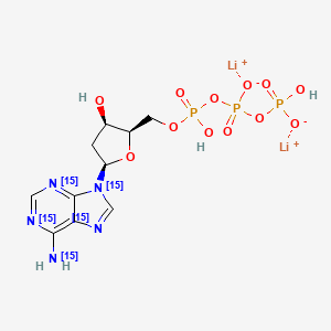 molecular formula C10H14Li2N5O12P3 B12386606 2'-Deoxyadenosine-5'-triphosphate-15N5 (dilithium) 