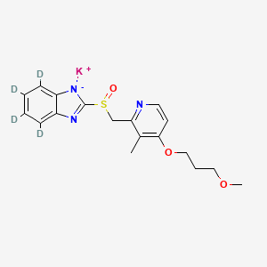 molecular formula C18H20KN3O3S B12386611 Rabeprazole-d4 (potassium) 