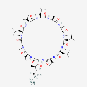 molecular formula C62H111N11O12 B12386622 Cyclosporin A-13C2,d4 (Major) 