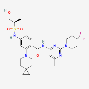 2-(6-azaspiro[2.5]octan-6-yl)-N-[2-(4,4-difluoropiperidin-1-yl)-6-methylpyrimidin-4-yl]-4-[[(2R)-1-hydroxypropan-2-yl]sulfonylamino]benzamide