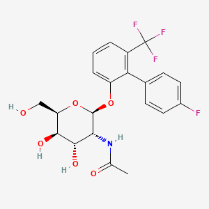 N-[(2S,3R,4S,5R,6R)-2-[2-(4-fluorophenyl)-3-(trifluoromethyl)phenoxy]-4,5-dihydroxy-6-(hydroxymethyl)oxan-3-yl]acetamide