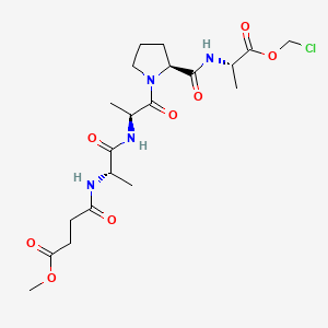 methyl 4-[[(2S)-1-[[(2S)-1-[(2S)-2-[[(2S)-1-(chloromethoxy)-1-oxopropan-2-yl]carbamoyl]pyrrolidin-1-yl]-1-oxopropan-2-yl]amino]-1-oxopropan-2-yl]amino]-4-oxobutanoate