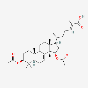 (E,6R)-6-[(3S,5R,10S,13R,14R,15S,17R)-3,15-diacetyloxy-4,4,10,13,14-pentamethyl-2,3,5,6,12,15,16,17-octahydro-1H-cyclopenta[a]phenanthren-17-yl]-2-methylhept-2-enoic acid