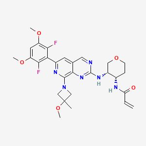 molecular formula C28H32F2N6O5 B12386767 Irpagratinib CAS No. 2230974-62-4