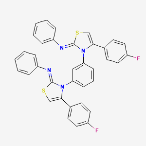 molecular formula C36H24F2N4S2 B12386770 Pim-1 kinase inhibitor 9 