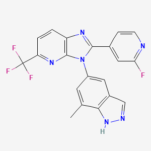 molecular formula C20H12F4N6 B12386829 AMPA receptor modulator-5 