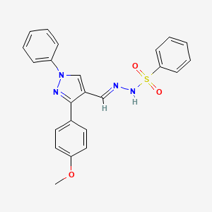 N'-{[3-(4-methoxyphenyl)-1-phenyl-1H-pyrazol-4-yl]methylene}benzenesulfonohydrazide