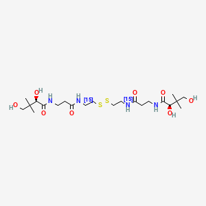 molecular formula C22H42N4O8S2 B12386844 Pantethine-15N2 