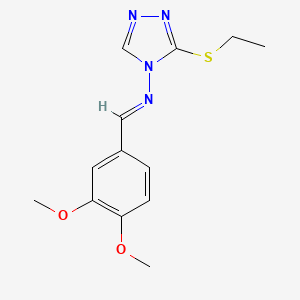 N-(3,4-Dimethoxybenzylidene)-3-(ethylthio)-4H-1,2,4-triazol-4-amine