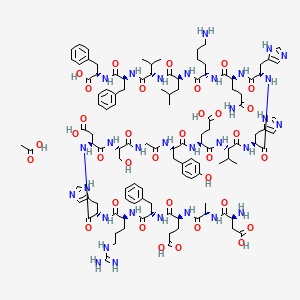 H-Asp-Ala-Glu-Phe-Arg-His-Asp-Ser-Gly-Tyr-Glu-Val-His-His-Gln-Lys-Leu-Val-Phe-Phe-OH.CH3CO2H