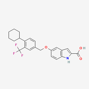 molecular formula C23H22F3NO3 B12386927 Antifungal agent 85 