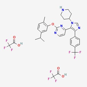 molecular formula C33H32F9N5O5 B12386936 iBRD4-BD1 (diTFA) 