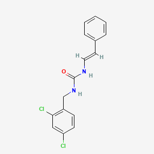 molecular formula C16H14Cl2N2O B1238694 1-[(2,4-dichlorophenyl)methyl]-3-[(E)-2-phenylethenyl]urea 
