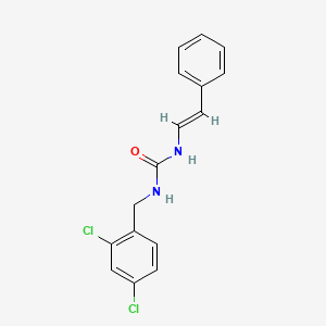 molecular formula C16H14Cl2N2O B1238694 1-[(2,4-二氯苯基)甲基]-3-[(E)-2-苯乙烯基]脲 