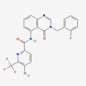 molecular formula C22H14F4N4O3 B12386971 Hsd17B13-IN-97 