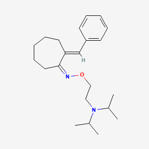 molecular formula C22H34N2O B1238698 2-Benzylidenecycloheptanone O-[2-(diisopropylamino)ethyl]oxime 
