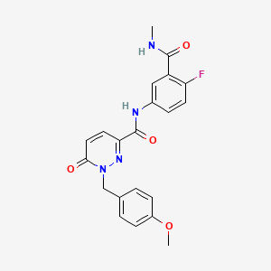 molecular formula C21H19FN4O4 B12387011 Antitrypanosomal agent 15 