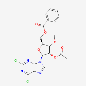 [(2R,4S,5R)-4-acetyloxy-5-(2,6-dichloropurin-9-yl)-3-methoxyoxolan-2-yl]methyl benzoate