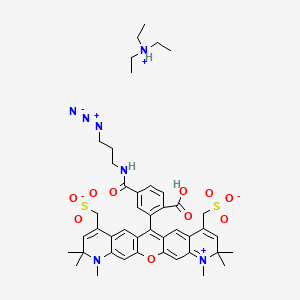 [13-[5-(3-azidopropylcarbamoyl)-2-carboxyphenyl]-6,7,7,19,19,20-hexamethyl-17-(sulfonatomethyl)-2-oxa-6-aza-20-azoniapentacyclo[12.8.0.03,12.05,10.016,21]docosa-1(22),3(12),4,8,10,13,15,17,20-nonaen-9-yl]methanesulfonate;triethylazanium