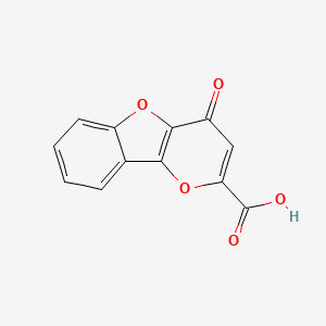 B1238705 4-Oxo-4H-(1)benzofuro(3,2-b)pyran-2-carboxylic acid CAS No. 42373-13-7