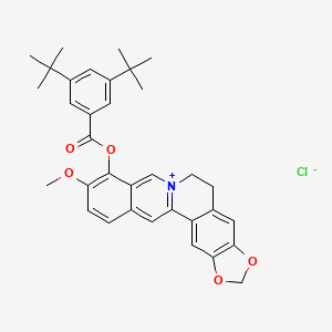 molecular formula C34H36ClNO5 B12387087 (17-Methoxy-5,7-dioxa-13-azoniapentacyclo[11.8.0.02,10.04,8.015,20]henicosa-1(13),2,4(8),9,14,16,18,20-octaen-16-yl) 3,5-ditert-butylbenzoate;chloride 