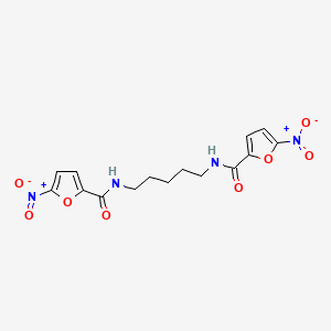 molecular formula C15H16N4O8 B12387142 5-nitro-N-[5-[(5-nitrofuran-2-carbonyl)amino]pentyl]furan-2-carboxamide 