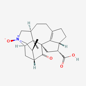 molecular formula C22H29NO4 B12387143 (1R,2S,3R,5R,6S,8R,10S,16R,17R)-2,6-dimethyl-8-oxido-20-oxo-8-azoniahexacyclo[11.5.1.11,5.02,10.03,8.016,19]icos-13(19)-ene-17-carboxylic acid 