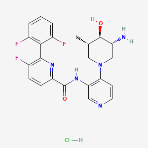 molecular formula C23H23ClF3N5O2 B12387178 N-[4-[(3R,4R,5S)-3-amino-4-hydroxy-5-methylpiperidin-1-yl]pyridin-3-yl]-6-(2,6-difluorophenyl)-5-fluoropyridine-2-carboxamide;hydrochloride 