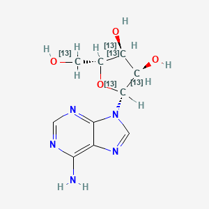 molecular formula C10H13N5O4 B12387201 (2R,3R,4S,5R)-2-(6-aminopurin-9-yl)-5-(hydroxy(113C)methyl)(2,3,4,5-13C4)oxolane-3,4-diol 