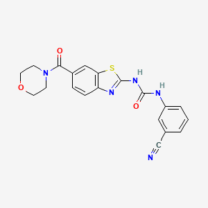 molecular formula C20H17N5O3S B12387294 1-(3-Cyanophenyl)-3-[6-(morpholine-4-carbonyl)-1,3-benzothiazol-2-yl]urea 