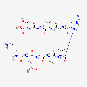 molecular formula C43H73N13O14 B12387302 H-Lys-Glu-Gly-Val-Val-His-Gly-Val-Ala-Thr-OH 