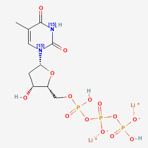 molecular formula C10H15Li2N2O14P3 B12387339 Deoxythymidine-5'-triphosphate-15N2 (dilithium) 