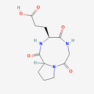 molecular formula C12H17N3O5 B12387359 Cyclopetide 2 