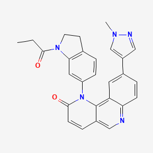 9-(1-Methylpyrazol-4-yl)-1-(1-propanoyl-2,3-dihydroindol-6-yl)benzo[h][1,6]naphthyridin-2-one