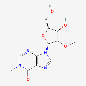 molecular formula C12H16N4O5 B12387374 9-[(2R,4S,5R)-4-hydroxy-5-(hydroxymethyl)-3-methoxyoxolan-2-yl]-1-methylpurin-6-one 