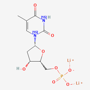 molecular formula C10H13Li2N2O8P B12387426 Thymidine 5'-monophosphate-15N2 (dilithium) 