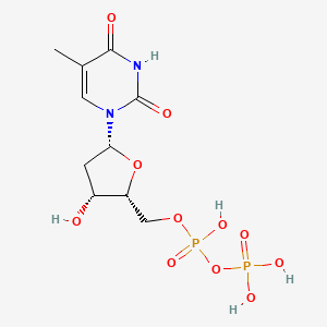 molecular formula C10H16N2O11P2 B12387444 [(2R,3R,5R)-3-hydroxy-5-(5-methyl-2,4-dioxopyrimidin-1-yl)oxolan-2-yl]methyl phosphono hydrogen phosphate 