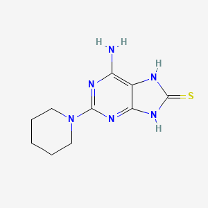 2-Piperidino-8-mercaptoadenine