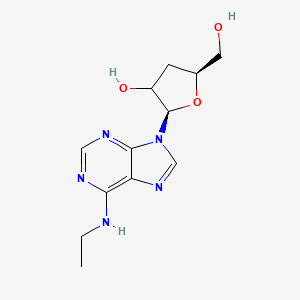 molecular formula C12H17N5O3 B12387451 (2R,5S)-2-[6-(ethylamino)purin-9-yl]-5-(hydroxymethyl)oxolan-3-ol 