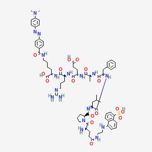 molecular formula C72H97N17O16S B12387469 Glu(EDANS)-Pro-Leu-Phe-Ala-Glu-Arg-Lys(DABCYL) 