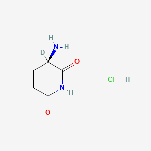 molecular formula C5H9ClN2O2 B12387471 (R)-3-Aminopiperidine-2,6-dione-d1 hydrochloride 