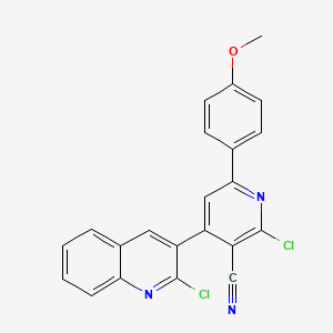 molecular formula C22H13Cl2N3O B12387496 Pim-1 kinase inhibitor 5 