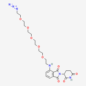 molecular formula C25H34N6O9 B12387506 Pomalidomide-peg5-C2-azide 