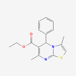 molecular formula C17H18N2O2S B12387595 ethyl 3,7-dimethyl-5-phenyl-5H-[1,3]thiazolo[3,2-a]pyrimidine-6-carboxylate 