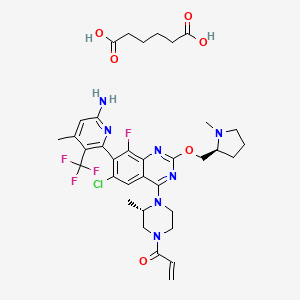 molecular formula C35H42ClF4N7O6 B12387609 Divarasib adipate CAS No. 2762240-36-6