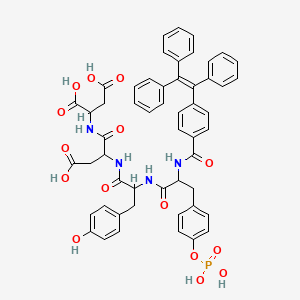 2-[[3-Carboxy-2-[[3-(4-hydroxyphenyl)-2-[[3-(4-phosphonooxyphenyl)-2-[[4-(1,2,2-triphenylethenyl)benzoyl]amino]propanoyl]amino]propanoyl]amino]propanoyl]amino]butanedioic acid