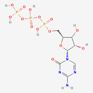 molecular formula C8H15N4O14P3 B12387711 [[(2R,4S,5R)-5-(4-amino-2-oxo-1,3,5-triazin-1-yl)-3,4-dihydroxyoxolan-2-yl]methoxy-hydroxyphosphoryl] phosphono hydrogen phosphate 