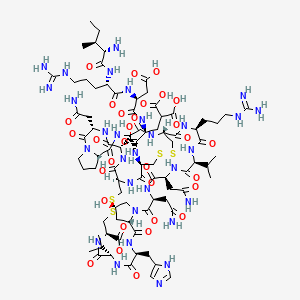 molecular formula C84H132N30O31S4 B12387743 H-Ile-Arg-Asp-Gla-Cys(1)-Cys(2)-Ser-Asn-Pro-Ala-Cys(1)-Arg-Val-Asn-Asn-Hyp-His-Val-Cys(2)-OH 